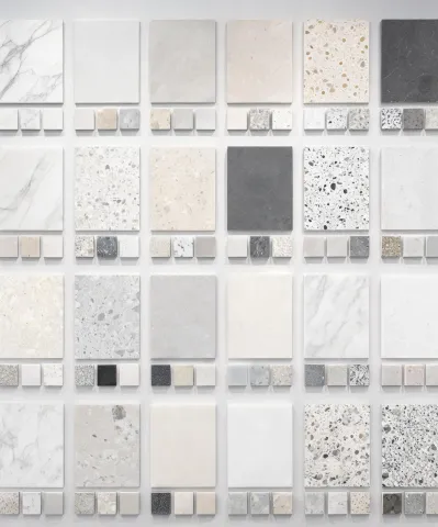 Color development sample wall
