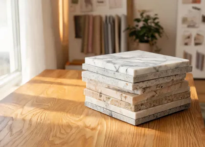 Sample kit of quartz color boards