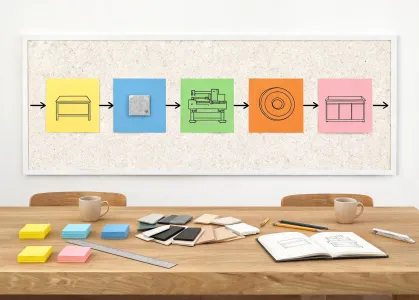 Project timeline board for remodel